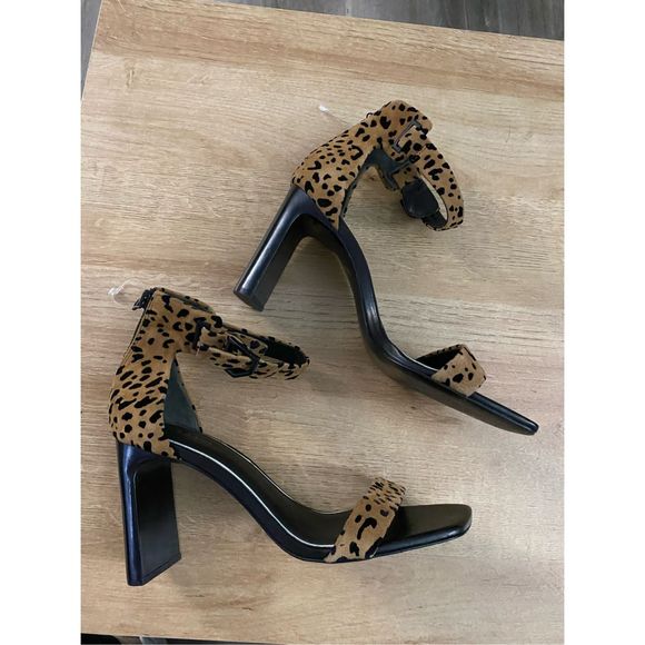 Rag & Bone Ellis Cheetah Print Animal Print Sandals Block Heels Sz 37.5, MP $425 - Picture 10 of 11